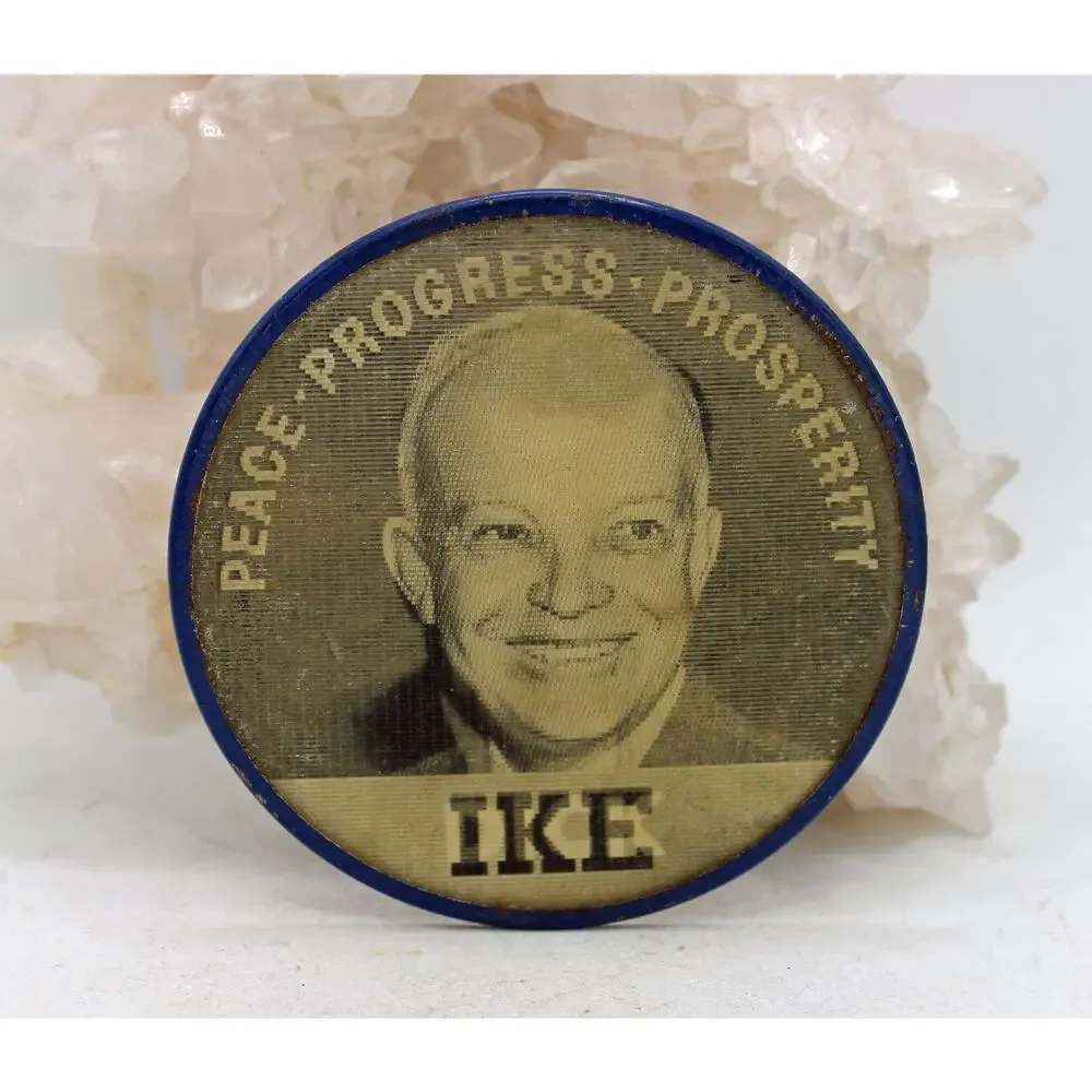 1950's Lenticular Flicker Eisenhower and Nixon Campaign Button